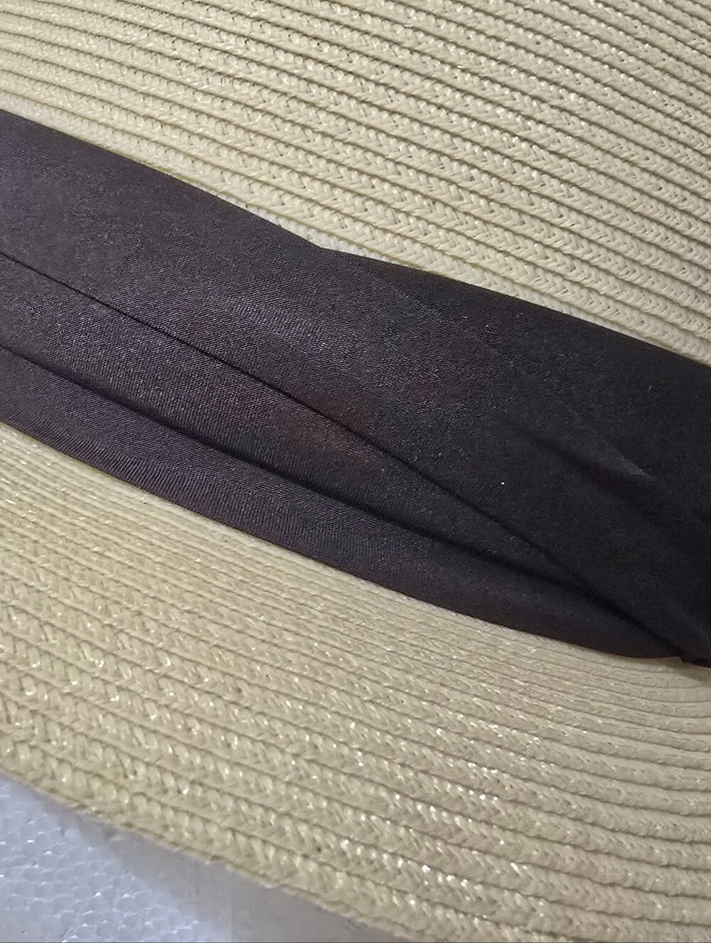 Vtg Park Royal Men's Ecru/Brown Fedora Hat Genuine Milan Weave 6 3/4" Looks NEW - Picture 3 of 12